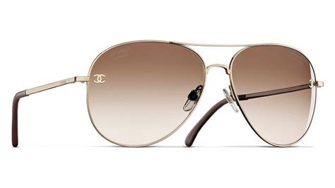 Chanel 4189TQ N395/S9 Gold Pilot Polarised Sunglasses.